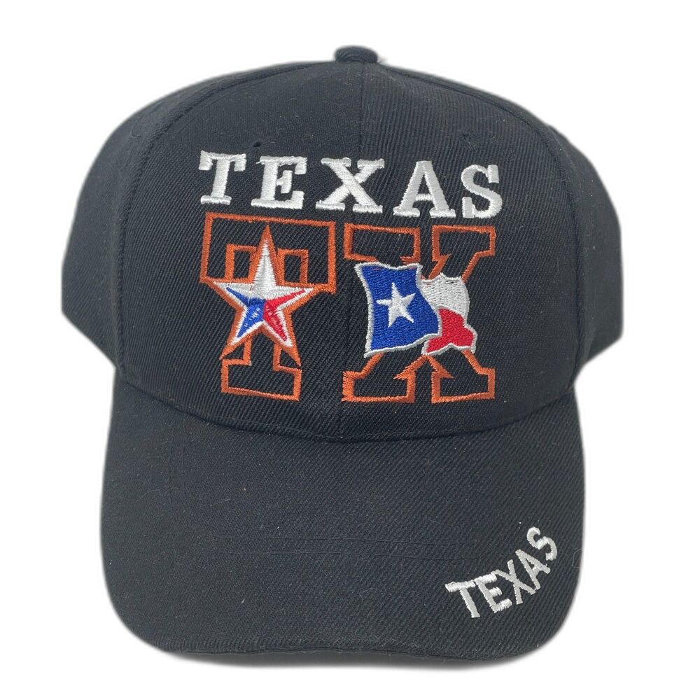 Brand New Texas Embroidered Cloth Trucker Baseball Cap Hat RARE!!! Black